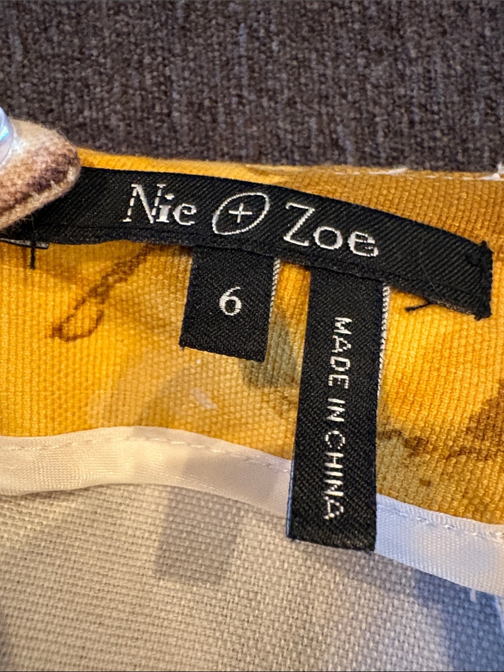 NIC+ZOE Vibrant Floral A-Line Skirt in Yellow, Red and Black - Picture 2 of 8